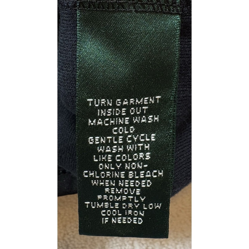 Lauren Active Ralph Lauren Womens LRL Large Full Zip Black Green Jacket - 497 - Picture 8 of 9